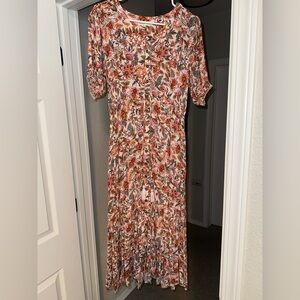Indigo Rose Floral Maxi Dress